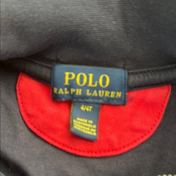 Polo by Ralph Lauren Blue Sweater with Stand-Up Collar and Quarter-Zip - Picture 4 of 6